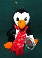 Collectible Coca-Cola "Penguin in COCA COLA Snowflake Scarf" Bean Bag Plush, NWT