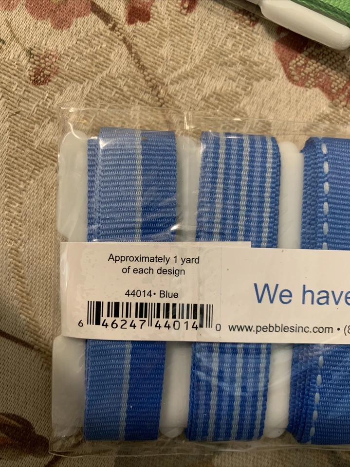 Pebbles Inc I kan-dee Ribbon Assortment Yellow Green Blue - 5 Styles each color - Image 2 of 4