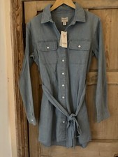 GUESS ladies Blue Denim Cotton Short Dress Size Small Bnwt Rrp $109!