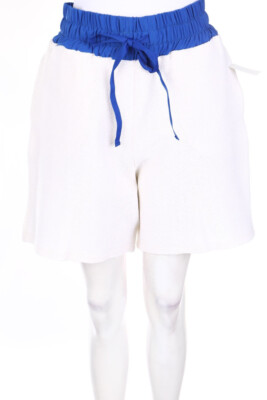 REVISE Shorts Cotton Drawstring S off-white indigo blue NEW