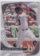 RONALD ACUNA JR. Atlanta Brave Baseball 2020 RARE $$ WHITE WAVE PRIZMS VARIATION