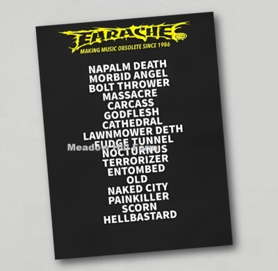 Fridge Magnet Earache Death Doom Metal Morbid Angel Carcass Entombed Massacre