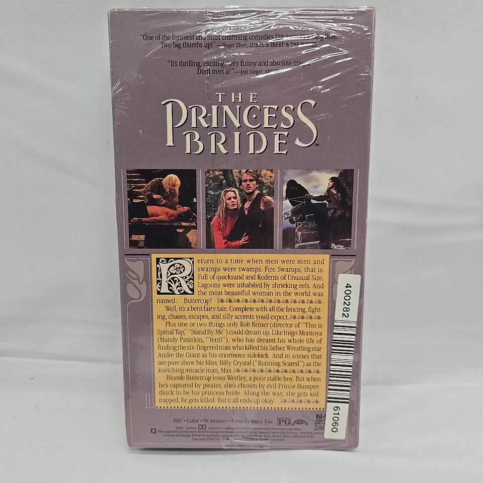 The Princess Bride VHS 1987 New Line Watermark New Sealed - Image 2 of 4