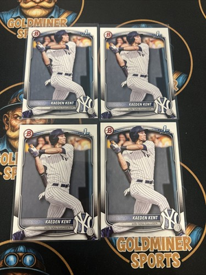 #ad #ad 2025 Bowman Draft Kaden Kent BD 65 4 Card Lot Yankees $2.99