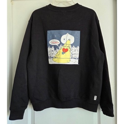 BT21 Universtar Tata Rare LA Edition Graphic Sweatshirt Black Unisex Sz L