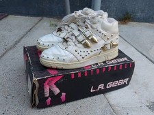 Vintage 1990 Michael Jackson L.A. Gear "Billie Jean" Sneakers Size 7 White
