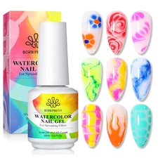 Nail Blooming Gel, 15Ml Clear Clear U V Led Blossom Gel Polish for Spreading Eff
