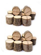 Place Card Holders Wooden Table Number Stands Card Holders for Wedding 20pcs