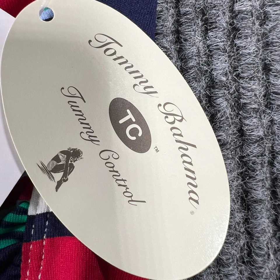 Tommy Bahama Tankini Top Solo Mujer Pequeño Azul Verde Rayas Playa Piscina Nuevo Foto 4 de 4