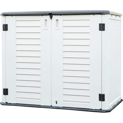 Waterproof Outdoor Storage Shed Box Horizontal Storage Cabinet for Garden Patio