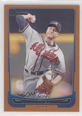 2012 Bowman Orange Border 93/250 Brandon Beachy #27 9b3