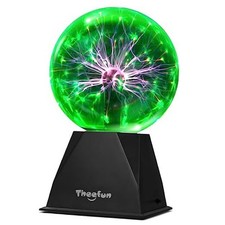 Plasma Ball: 6 Inch Plasma Globe Touch Sound Sensitive Plasma Ball Green