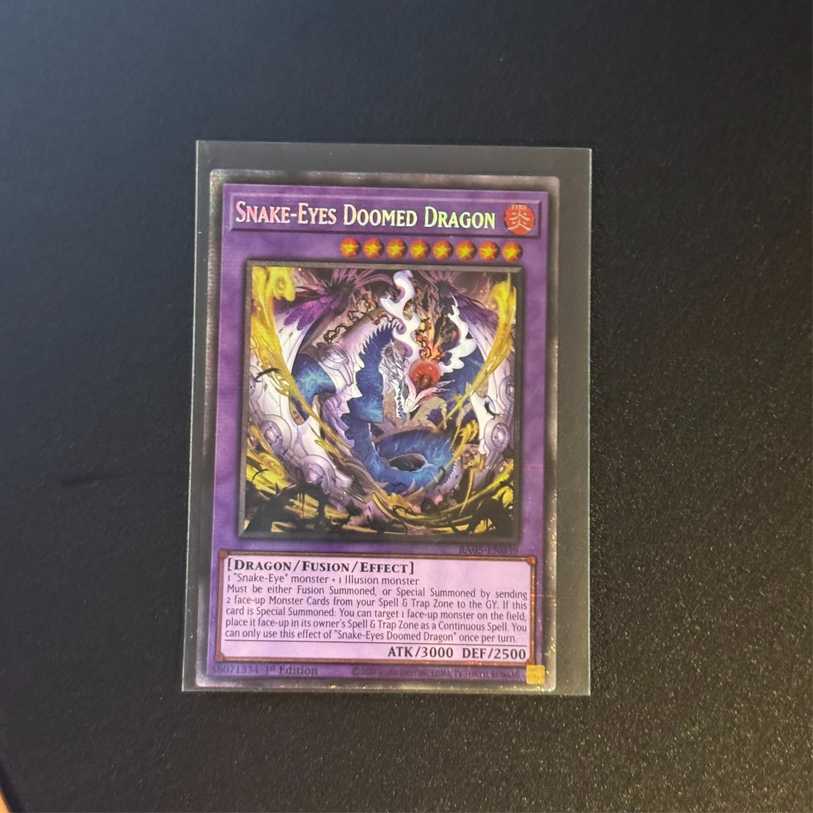 Snake-Eyes Doomed Dragon RA05-EN039 Starlight Rare