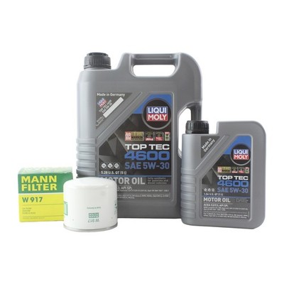 6L Liqui Moly Top Tec 4600 5W-30 Mann Engine Oil Change Kit for S70 L5 1998-1999