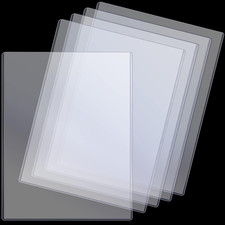 5 Pcs 8.5x11 Inch Clear Rigid Page Protectors Hard Plastic Document Sleeves