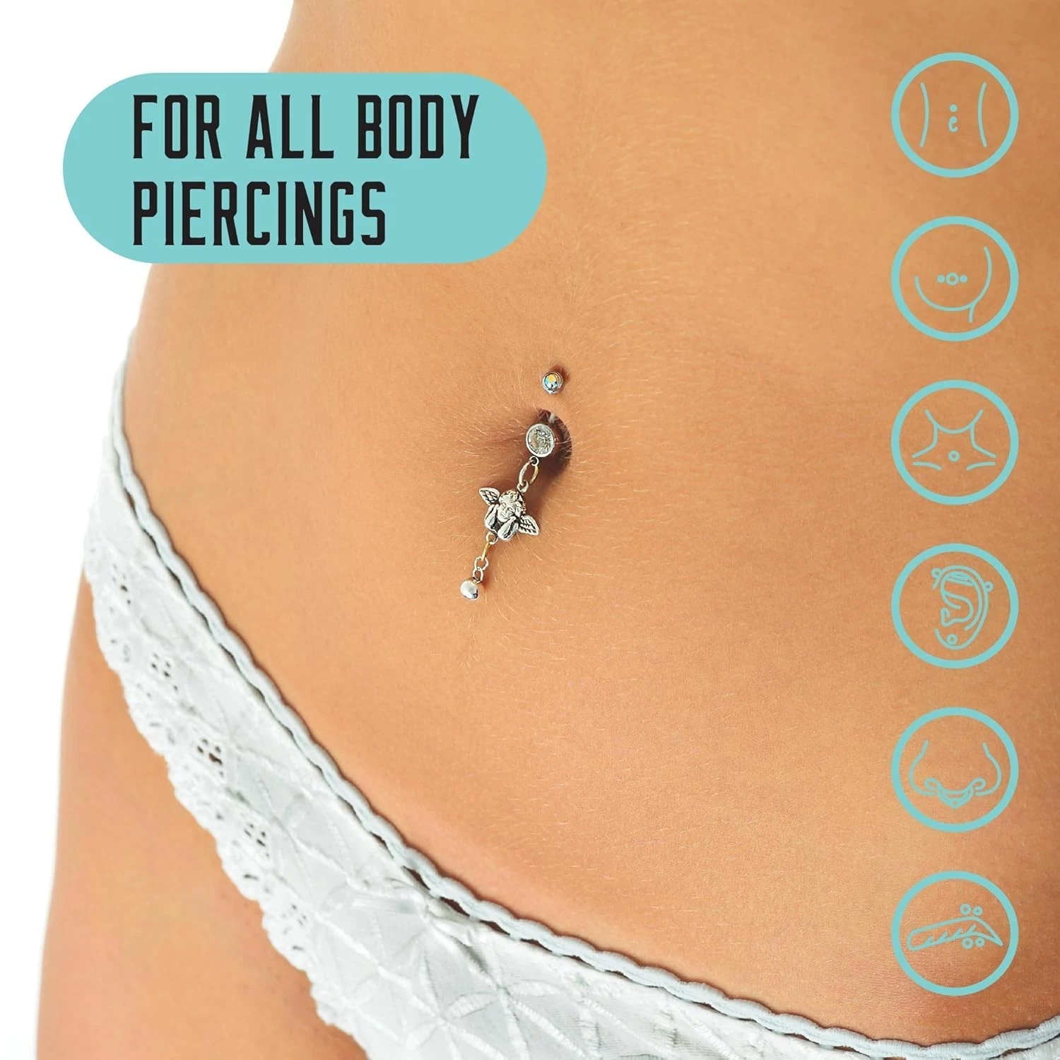 Essential Piercing Care Spray - 4oz Saline Solution for Keloids & Cleansing Duo image 6