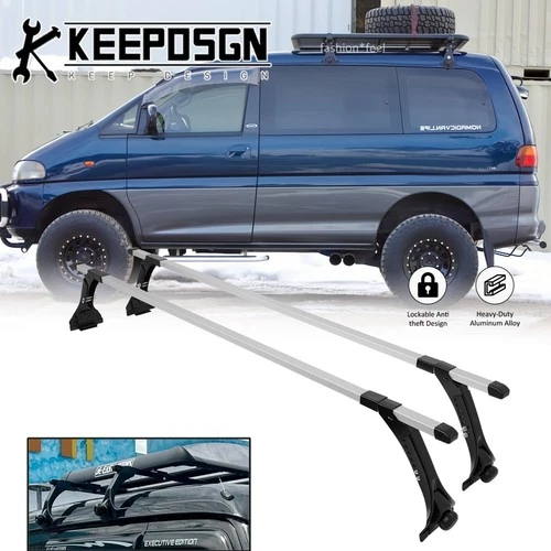 For Mitsubishi Delica L300 L400 Van Cargo Carrier Roof Rack Cross Bar Adjustable