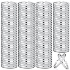 Paxcoo 100 Pack Keyrings, Split Key Rings Bulk for Keychain and 1", silver
