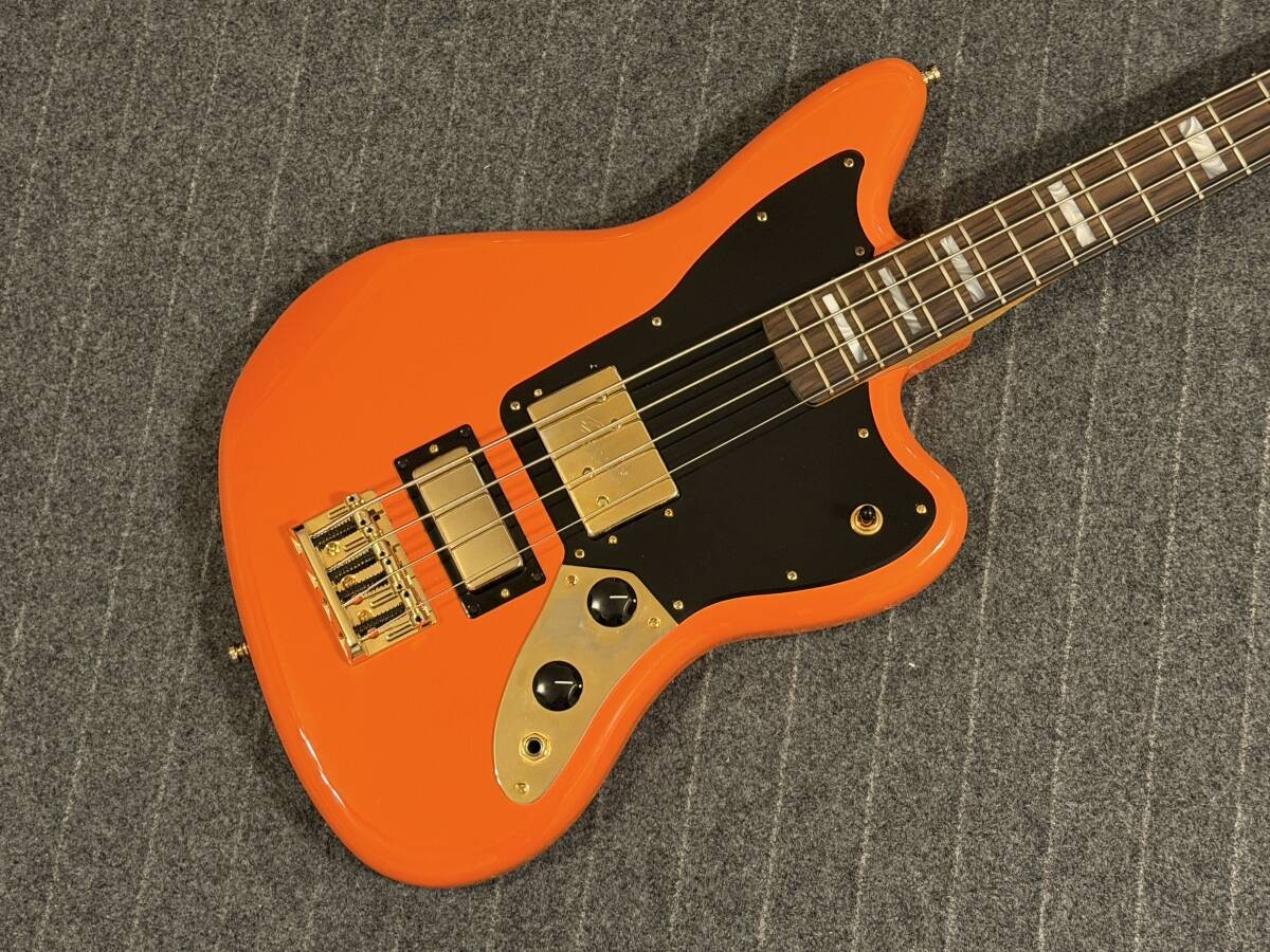 Electric Bass Guitar Fender Mike Kerr Jaguar 30in Orange Short