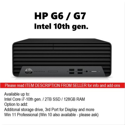 + HP 400/800 G6/G7 i7 10. Gen. 2TB SSD 128GB RAM SFF Win 11 GAMING-DESIGN HDMI