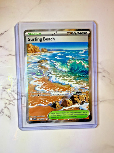 Surfing Beach 114/086 Ultra Rare Chaos Rising Pokemon Near Mint