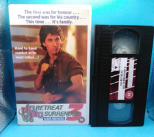 No Retreat No Surrender 3 Blood Brothers in Original Embossed Big Box VHS PAL