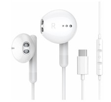 USB C Headphones for iPhone 16 15 Pro Max Plus iPad Pro USB C Earphones with Mic