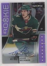 2021-22 Upper Deck Synergy Rookies Purple 40/99 Adam Beckman #110 Auto 0nr3