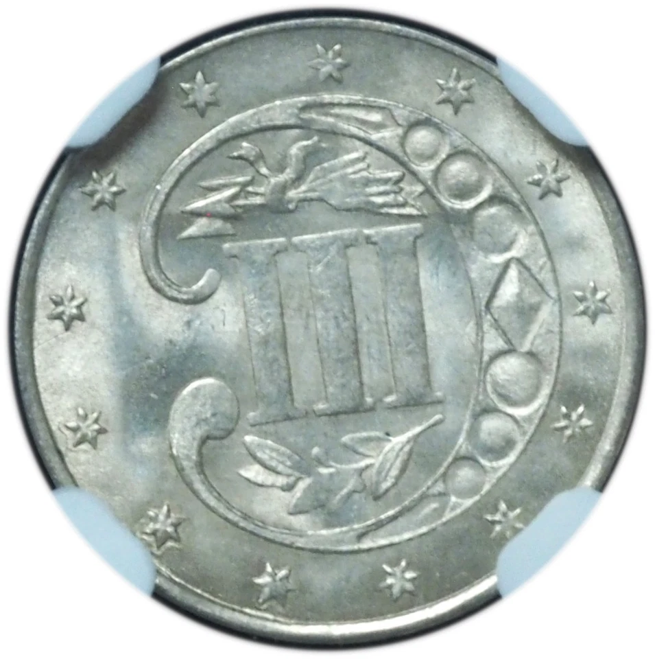 1859 3 Cent Silver MS66 NGC - Bright Flashy White! - Image 4 of 4