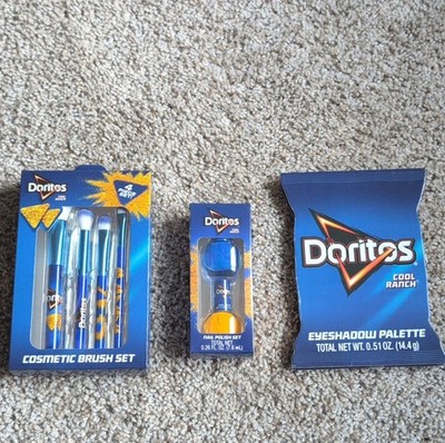 Doritos Cool Ranch Makeup Lot Brush Set Nail Polish Eyeshadow Palette Full Size
