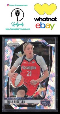 2024 Panini Prizm WNBA #67 Emily Engstler Ice Prizms Washington Mystics