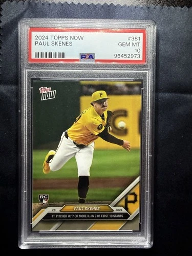2024 Topps Now Paul Skenes RC PSA 10 Gem Mint #381 Pirates