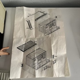 Vintage Playmobil Sheriffs Office Incomplete With Extra Cowboys And Instructions
