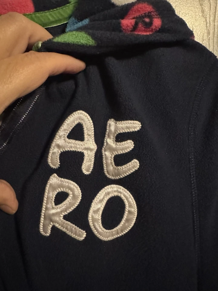 aeropostale cremallera completa capucha mujer XL azul marino Foto 3 de 4