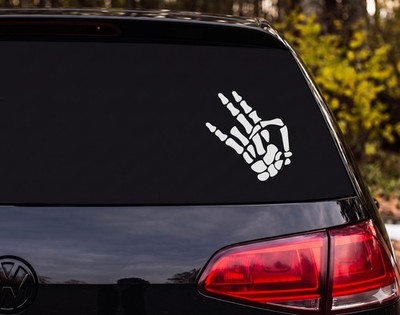 Skeleton Hand OK Gesture Bone Silhouette X-Ray Vinyl Decal Sticker Car Laptop