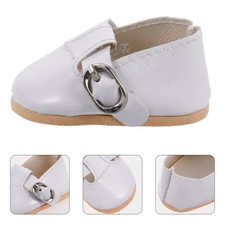  White Dress Shoes For 14-Inch Dolls Girls' Dress-Up Compatible With American