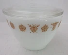 Vtg Pyrex/Corning Butterfly Gold Sugar Bowl 1970s W/ Lid Glass