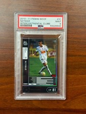 2010-11 Panini WCCF #31 NEYMAR  Rookie RC Brazil FC Santos PSA 9