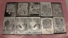 Lot of 10: 500GB SATA 2.5" Laptop HDD SATA Major Brands ~ Disk Sentinel:  98%