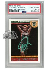 Giannis Antetokounmpo 2013-14 Hoops Autograph Rookie Card #275 PSA/DNA (Green). rookie card picture
