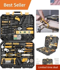 Durable 228-Piece Mixed Tool Set with Organized Storage Case for DIY Projects