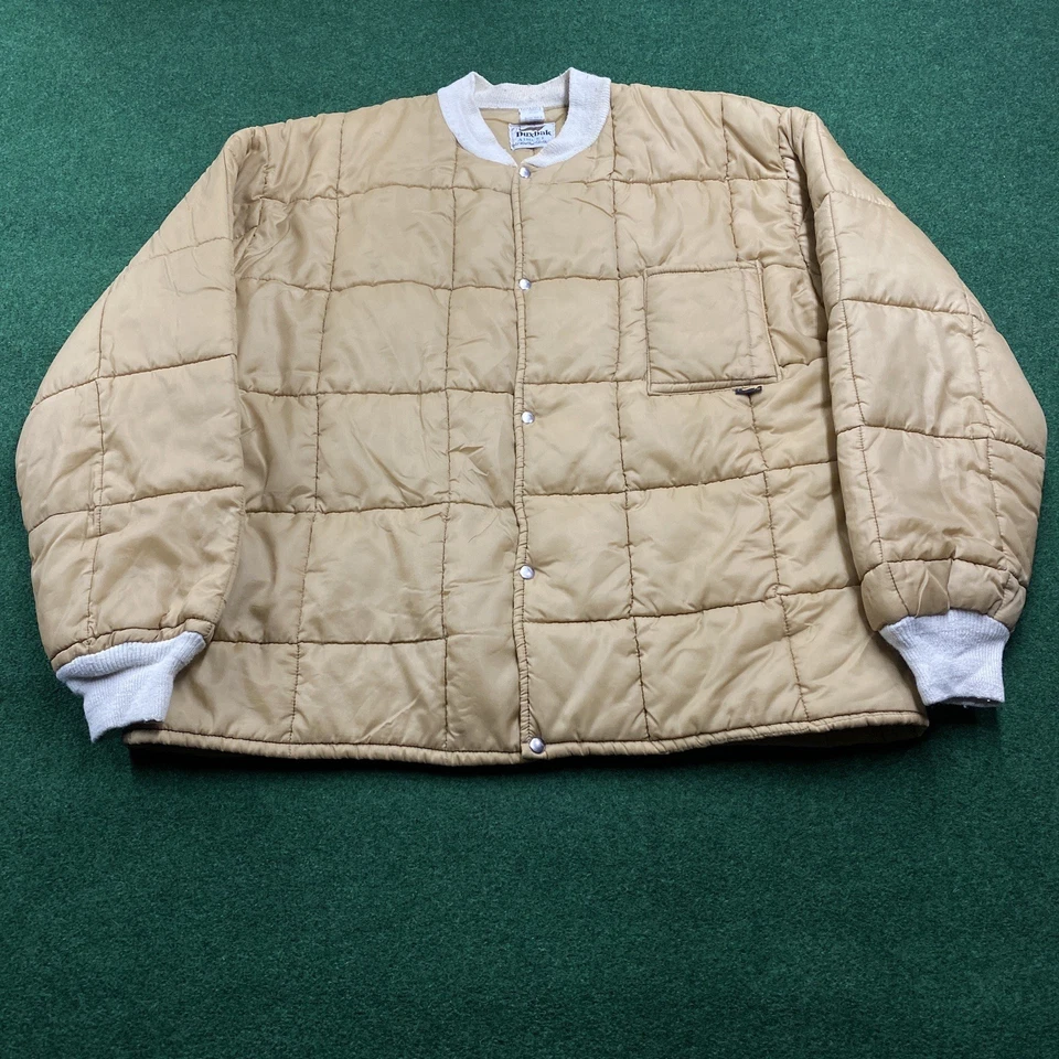 Vintage DUXBAK Puffer Set Mens L Beige 80S Aircel Quilted Jacket And Pants USA - Image 2 of 4