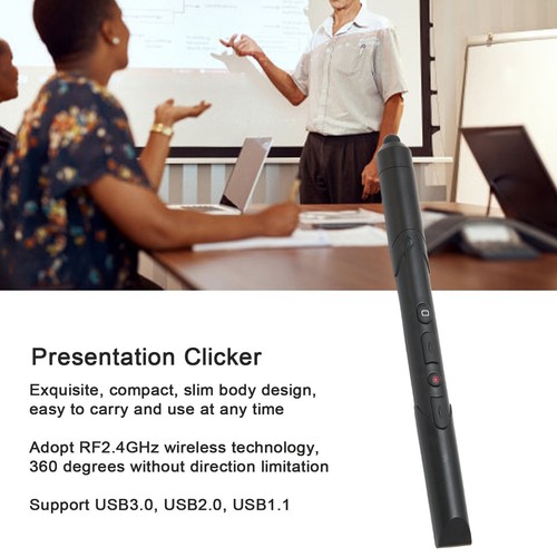 Presentation Clicker RF2.4GHz Wireless Ergonomic Design Compact Classroom Tea FY - Bild 2 von 22
