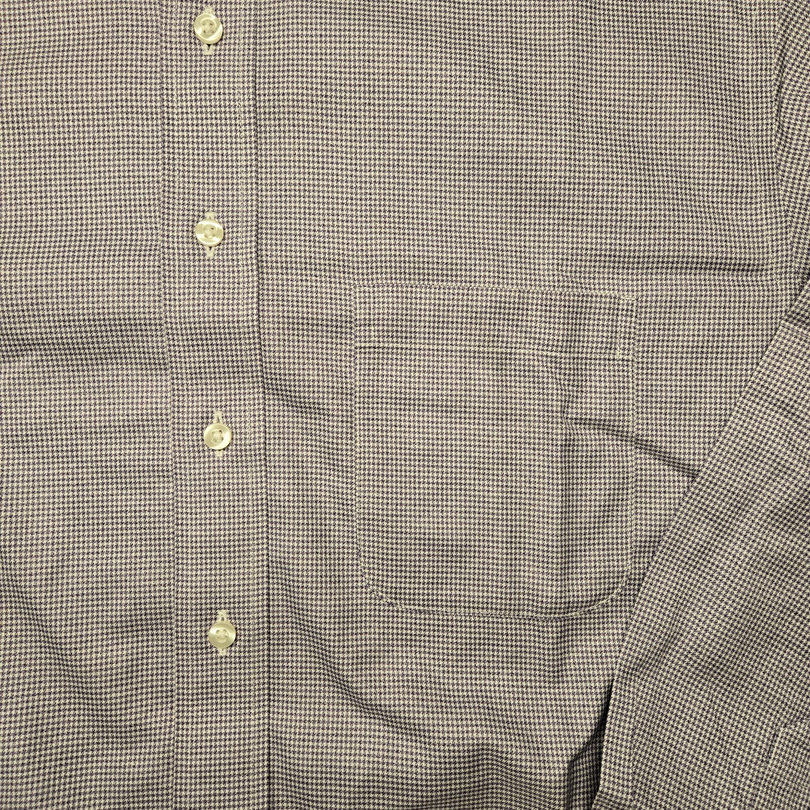 Roundtree & Yorke Men’s 16.5-36 Purple Fitted Long Sleeve Button Up Shirt Cotton