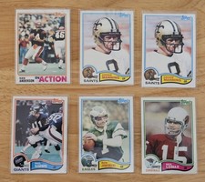 1982 Topps 6-football card Quarterback lot  w/Phil Simms  EX/NM