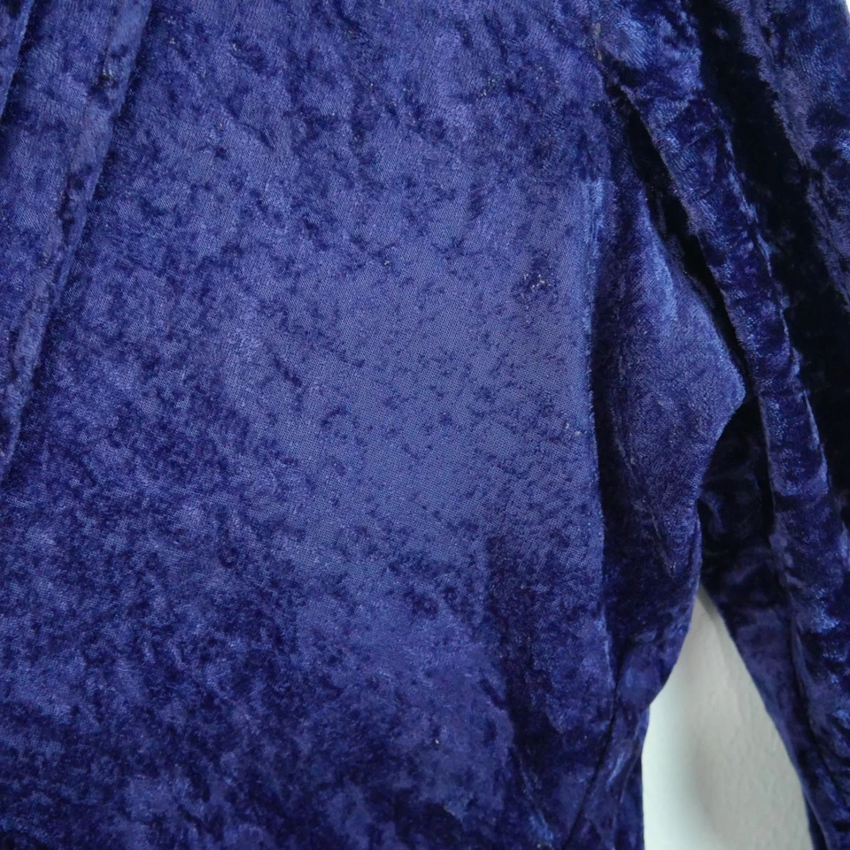 Vintage Plus Size 3X 4X Dress Purple Crushed Velvet Velour Witchy Whimsigoth 90s - Image 4 of 4