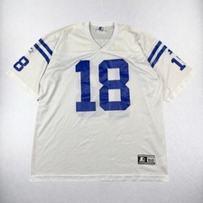 VTG Starter Indianapolis Colts Peyton Manning Jersey Mens 52 White Mesh 1998 NFL