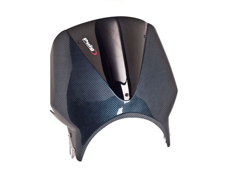 Puig Carbon Look Fairing With Black Vision Screen Triumph Street Twin 2016-2019 - Image 36