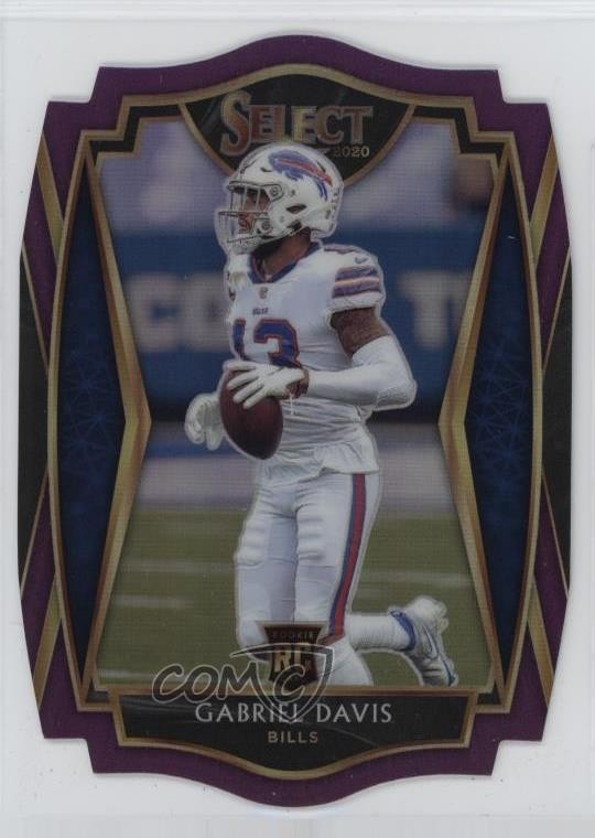2020 Panini Select Premier Level Purple Prizm Die-Cut Gabriel Davis #182 11cz