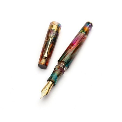 Leonardo Supernova Fountain Pen in Brooks PM5 No. 8 Size w/ RGT- 14K Medium
